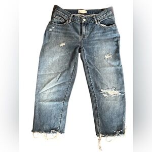 Hatch Blue Distressed Boyfriend Jeans
